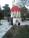 A sculpture in a University of Bangladesh. An icon of Bangladesh`s freedom fighters.